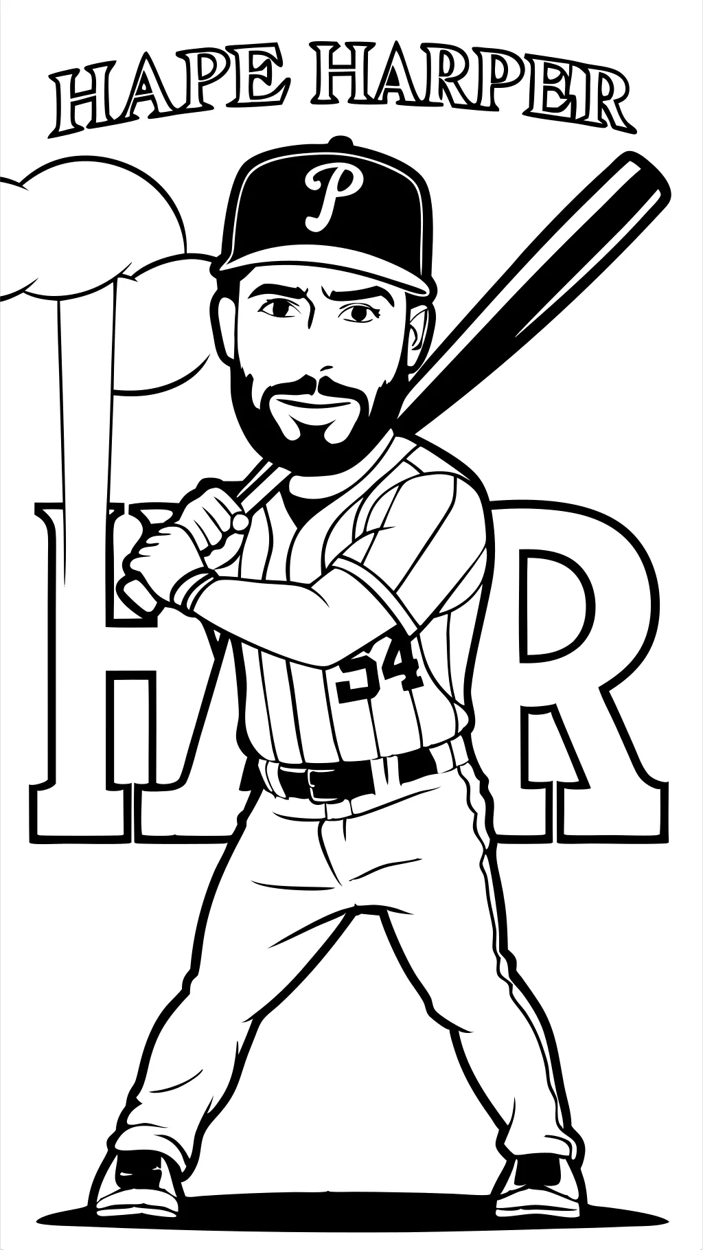 bryce harper coloring page